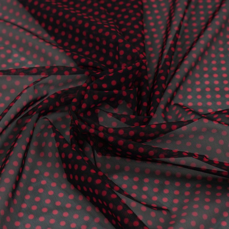 Printed stretch mesh with a pattern