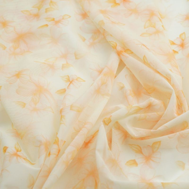 Printed stretch mesh with a pattern