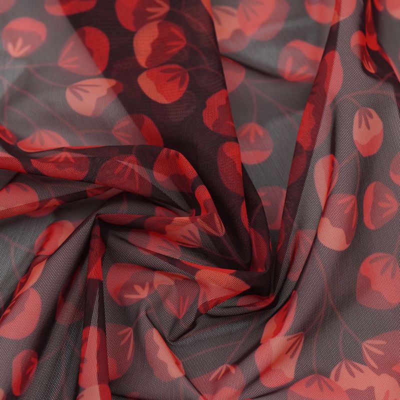 Printed stretch mesh with a pattern