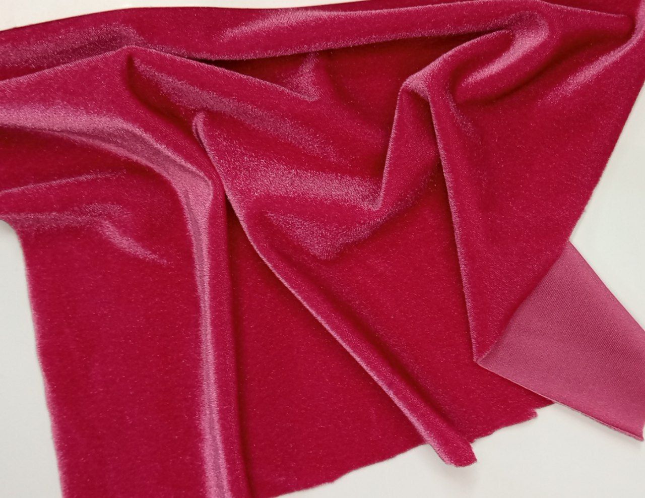 Stretch micro‑velvet