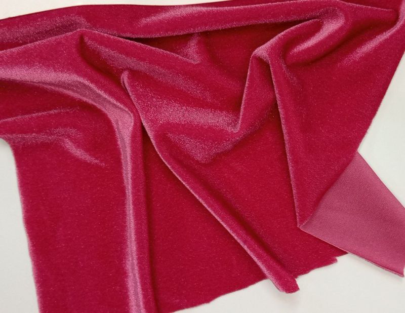 Stretch micro‑velvet