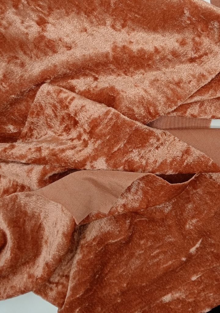 Stretch micro‑velvet