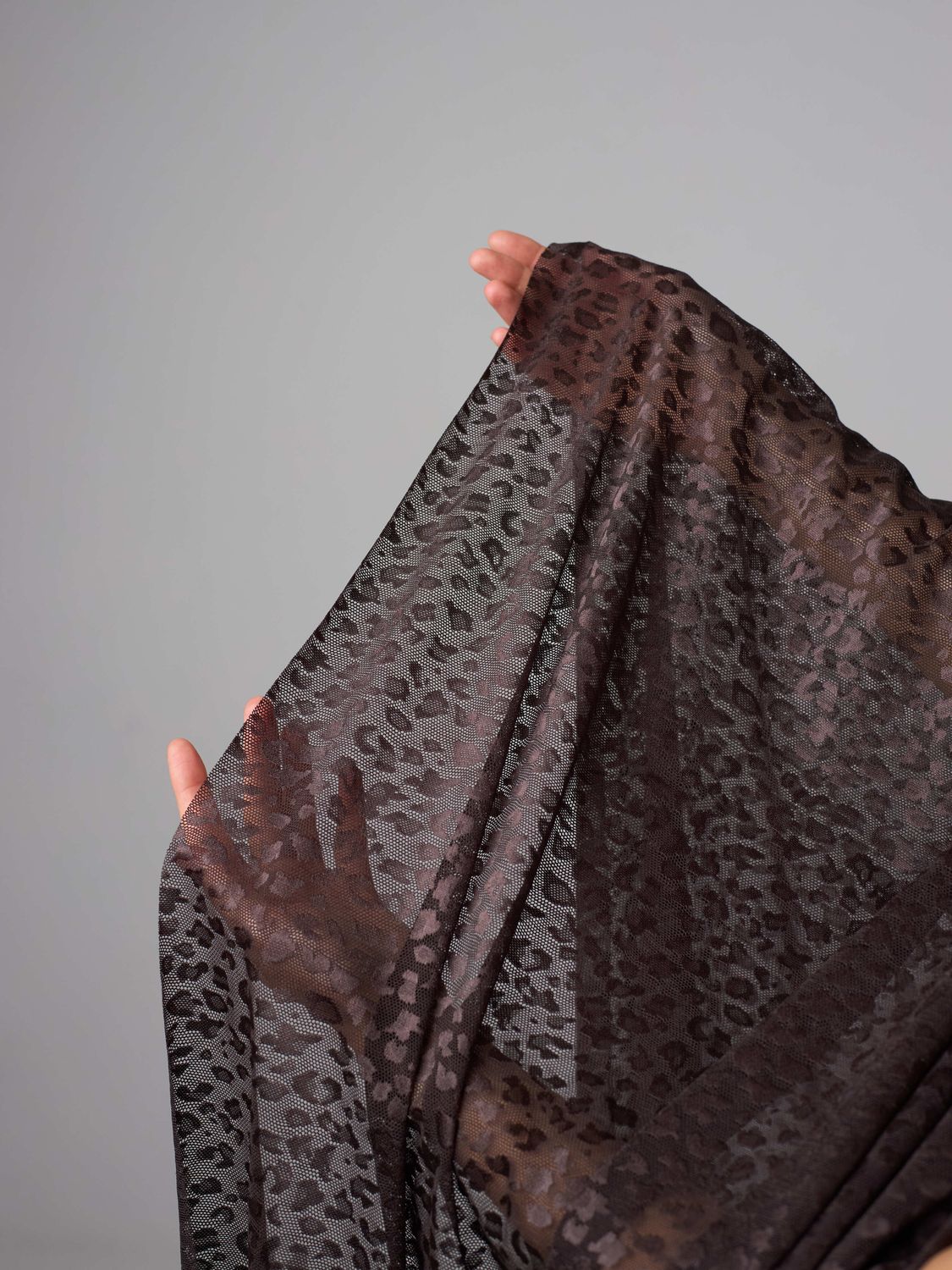 Chocolate Leopard Stretch Mesh