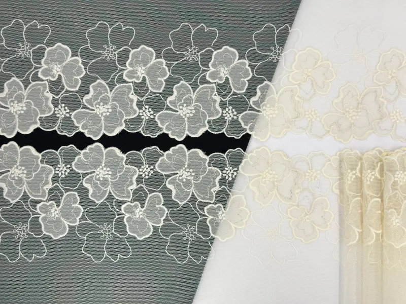 Lace Embroidery on mesh