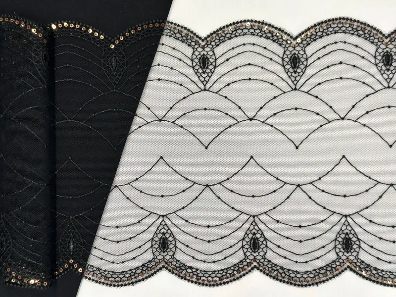 Lace Embroidery on mesh