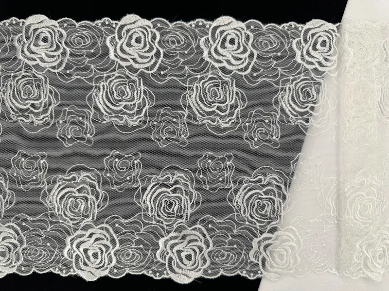 Lace Embroidery on mesh