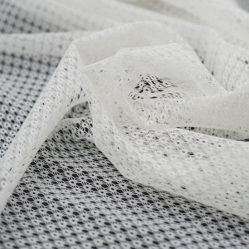 Ivory Pattern Stretch Mesh