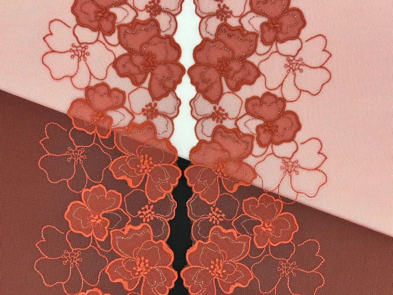 Lace Embroidery on mesh