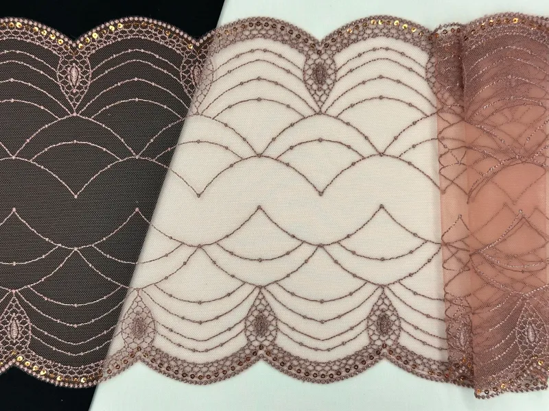 Lace Embroidery on mesh