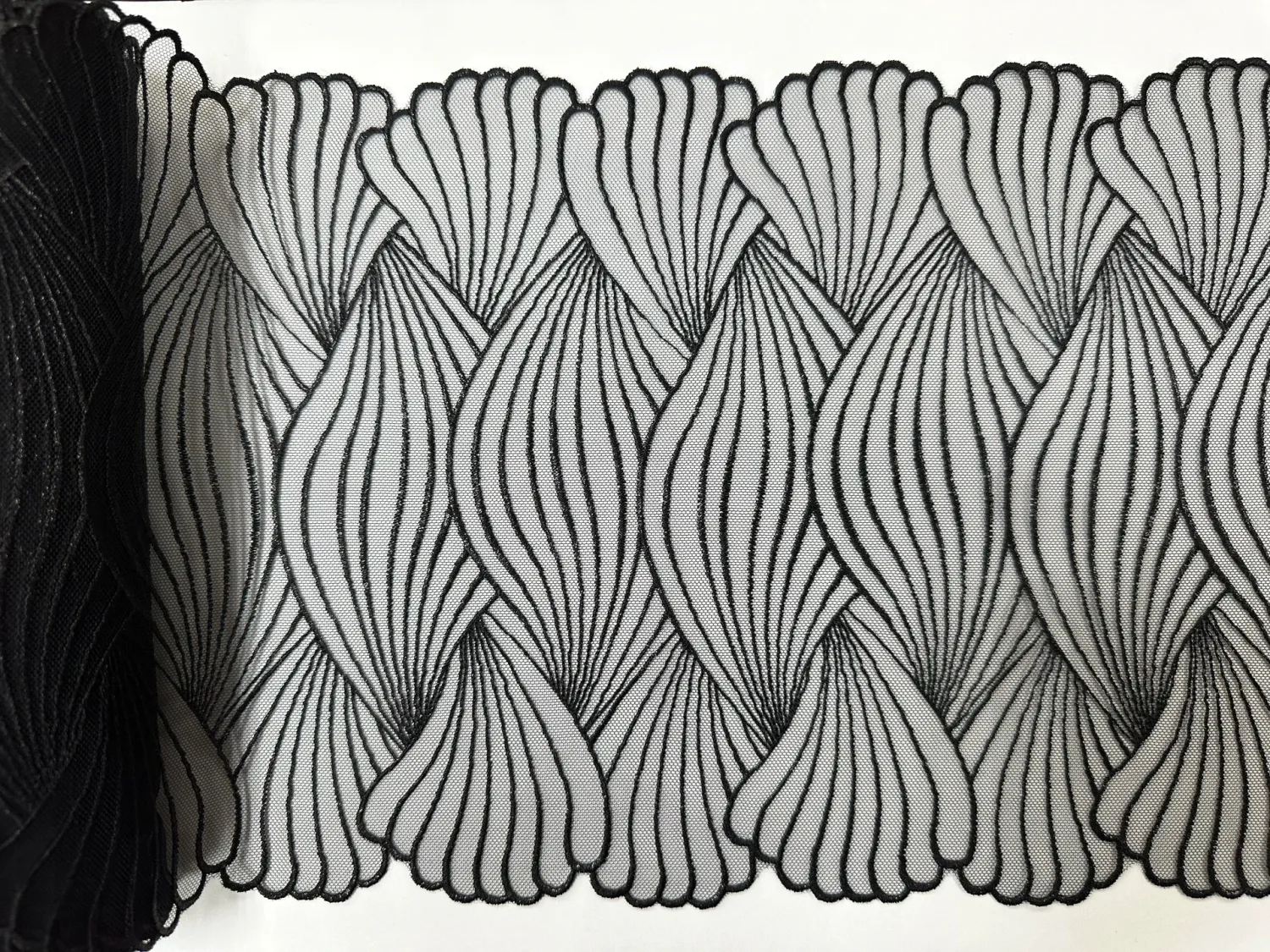 Lace Embroidery on mesh