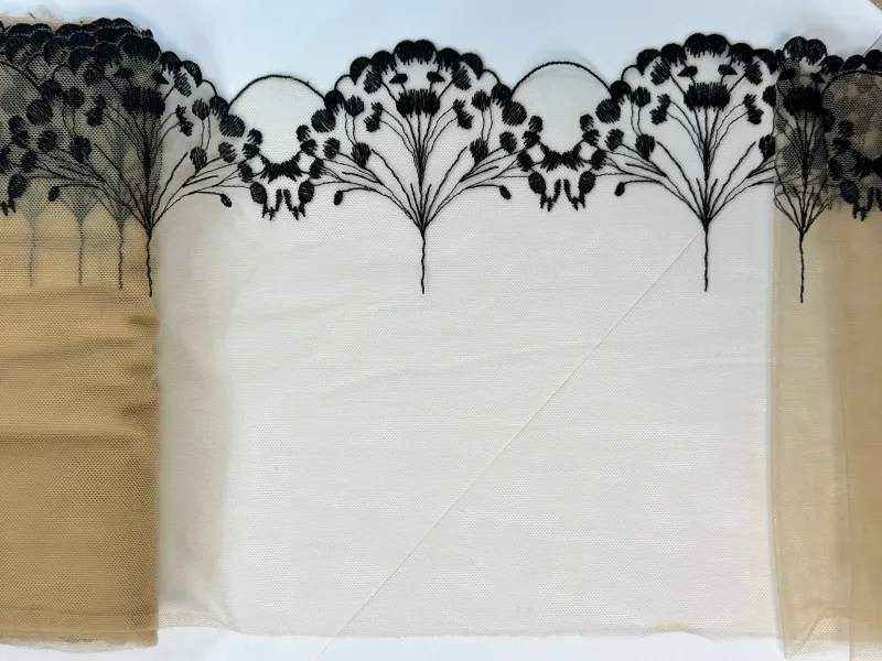 Lace Embroidery on mesh