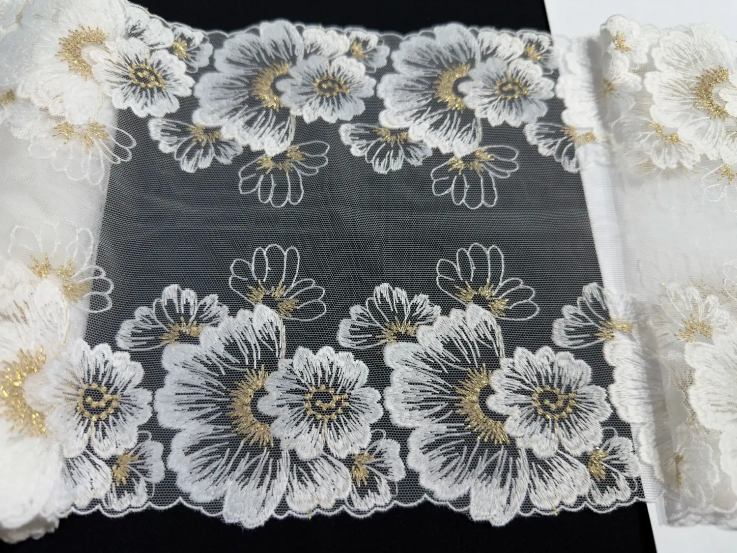 Lace Embroidery on mesh