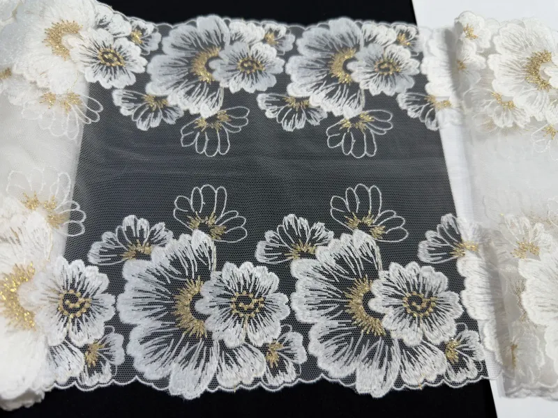 Lace Embroidery on mesh