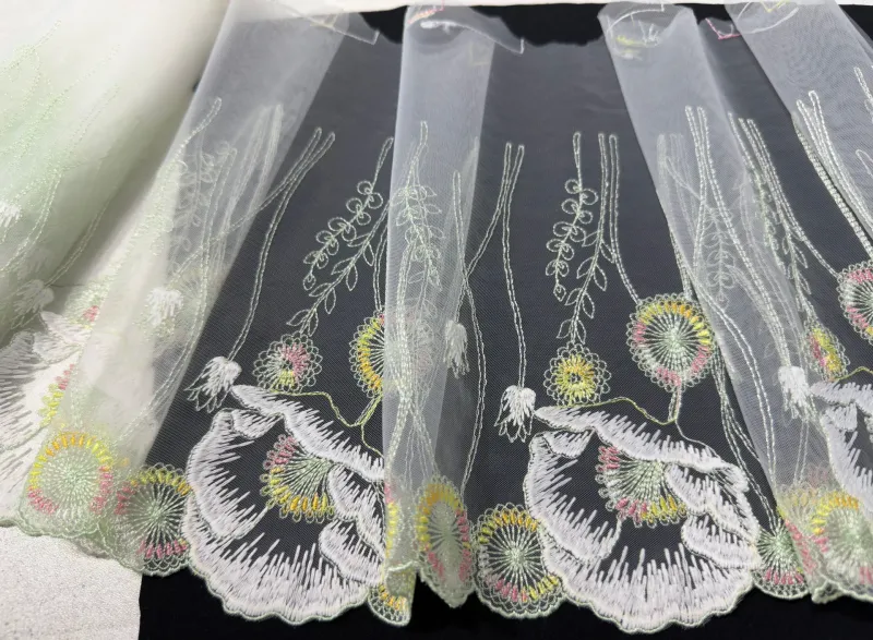 Lace Embroidery on mesh