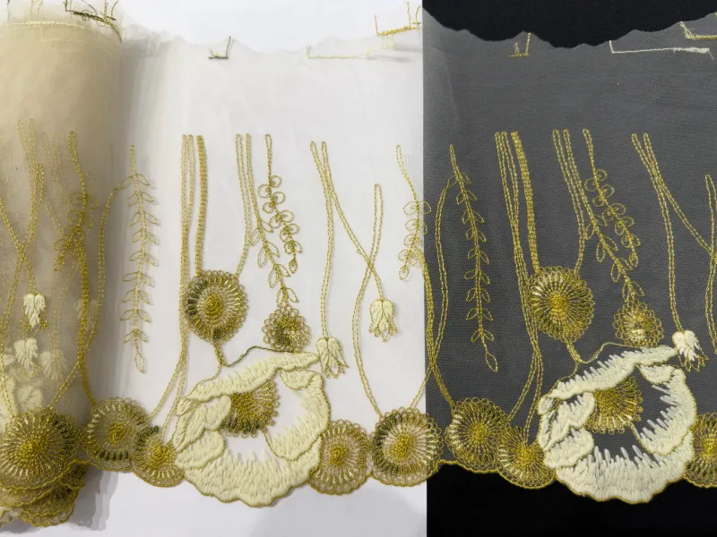 Lace Embroidery on mesh