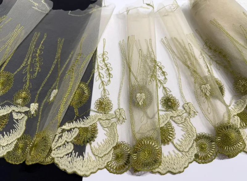 Lace Embroidery on mesh