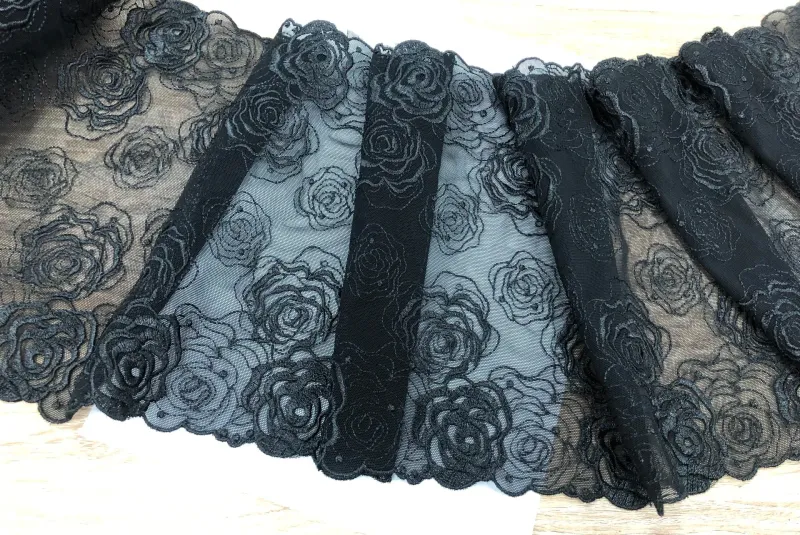 Lace Embroidery on mesh