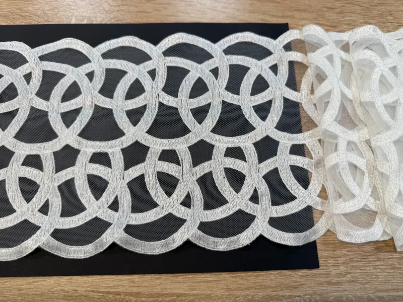 Lace Embroidery on mesh