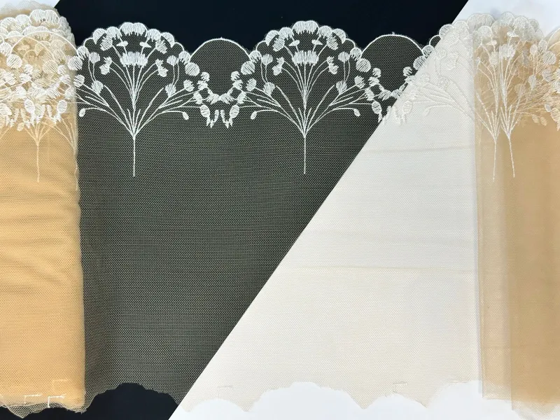 Lace Embroidery on mesh