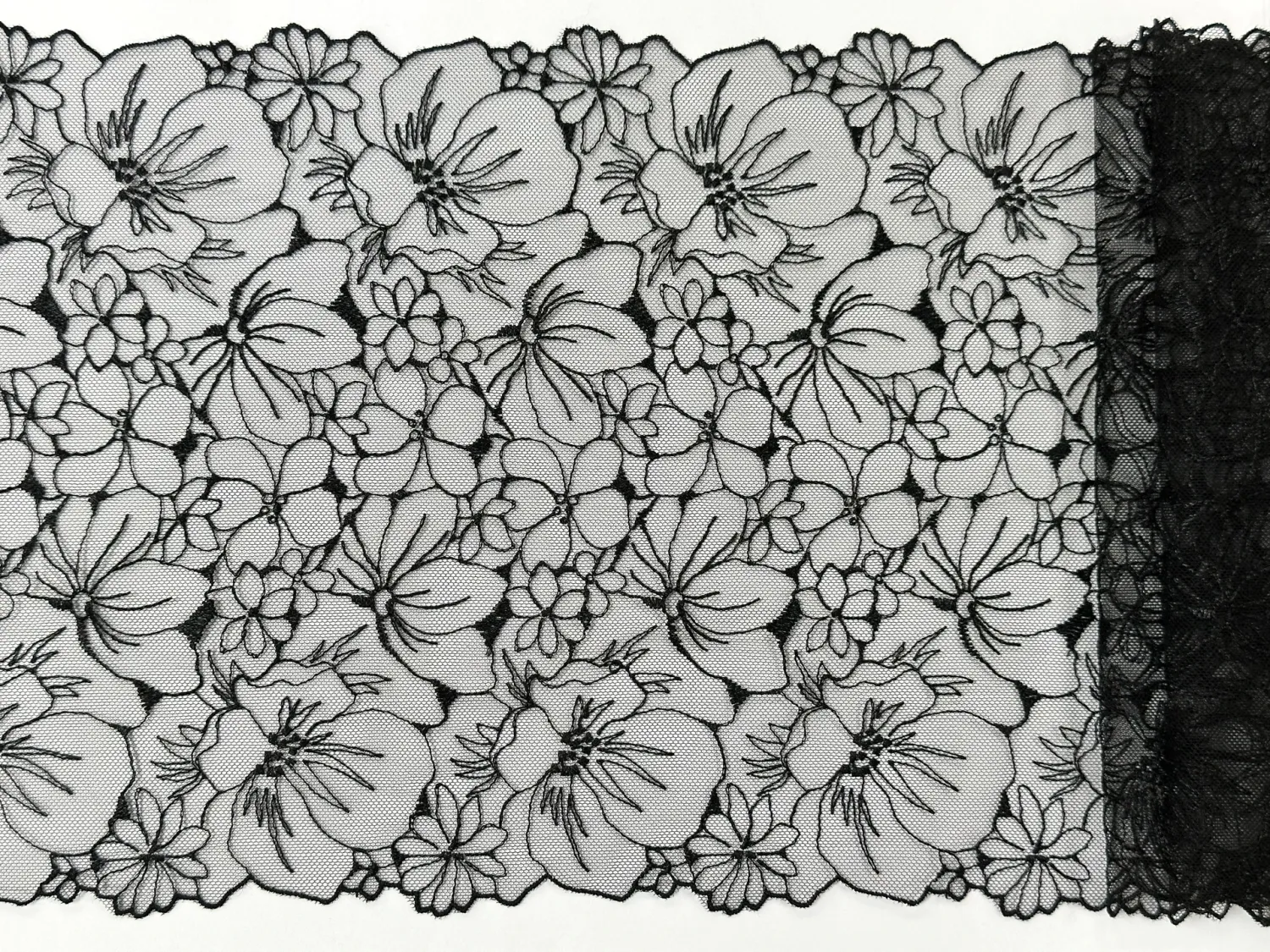 Lace Embroidery on mesh