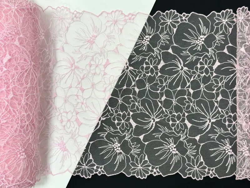 Lace Embroidery on mesh