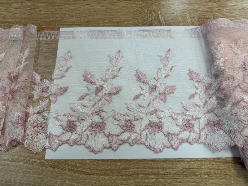 Lace Embroidery on mesh