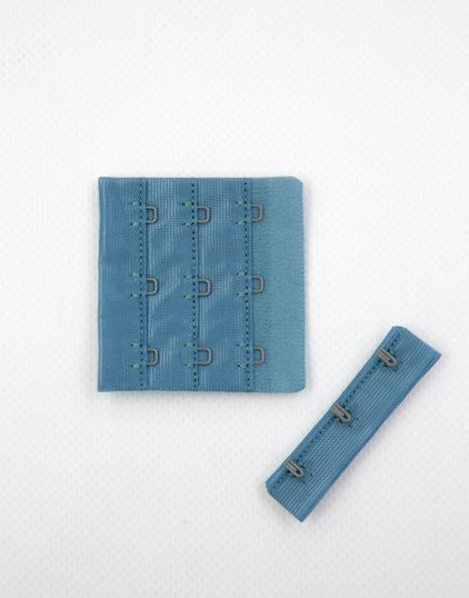 Textile bra hook and eye closure 3×3 57mm Arctic