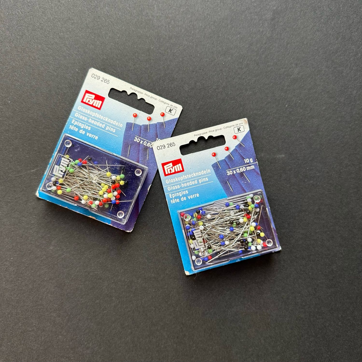 Glass Head Sewing Pins Prym 0.60 x 30 mm