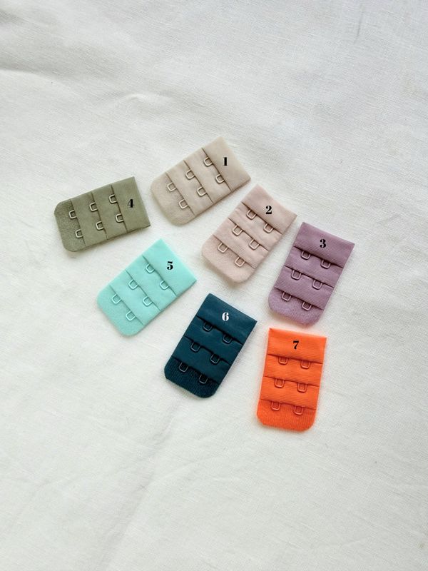 Bra hook and eye closure, 30mm, nature tone colours