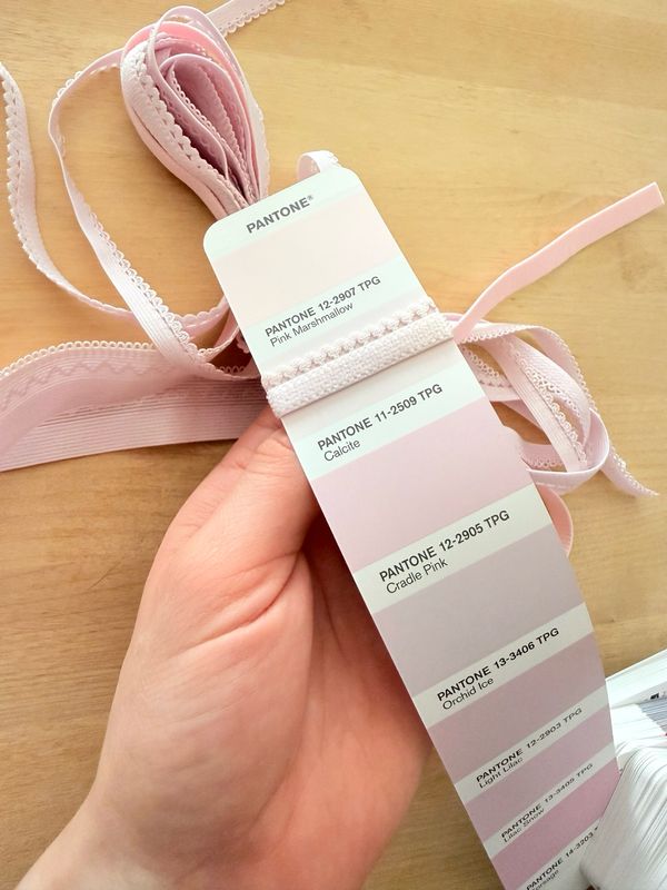 Pink Lingerie Elastic, 5m Roll