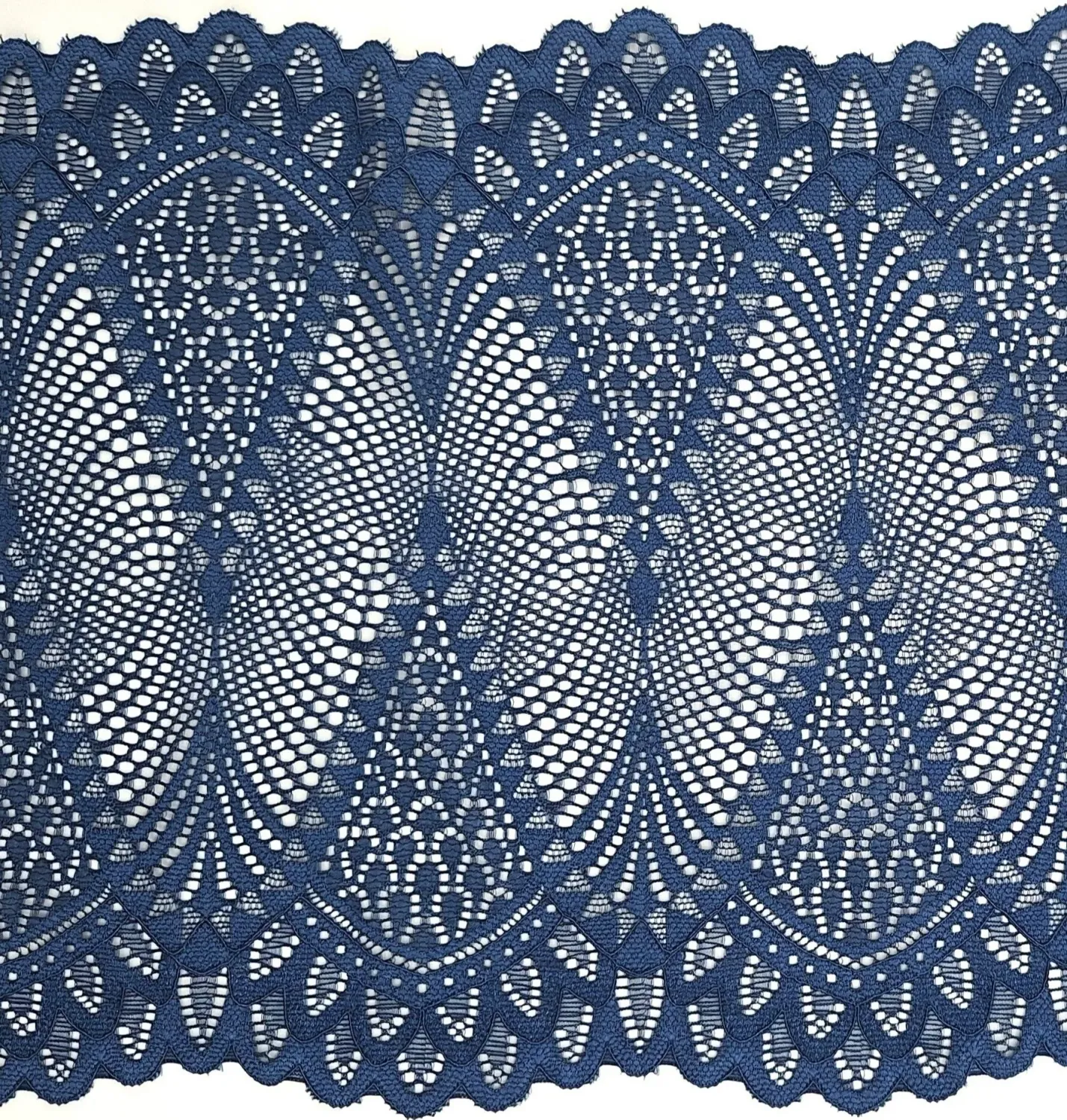 French blue stretch lace fabric, 20cm wide