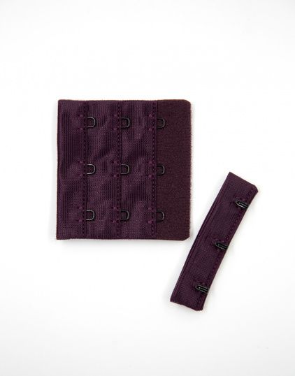 ARTA-F Hook &amp; Eye Clasp Plum Wine (076), 3 hooks 57*55 mm
