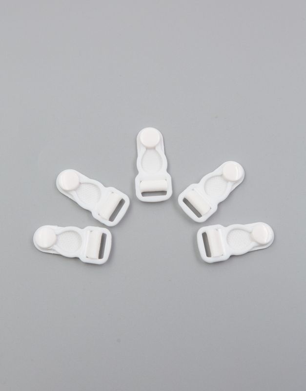 Plastic Suspender Clip ARTA-F White 10 mm