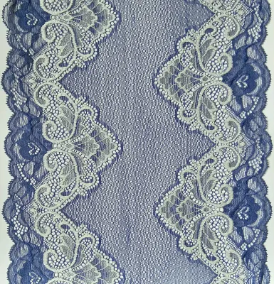 Jeansblaue Stretch-Spitze