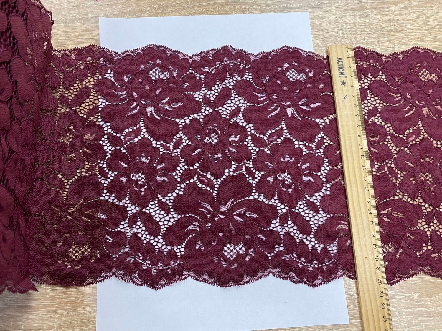 Elastic lace AG-1230 wine