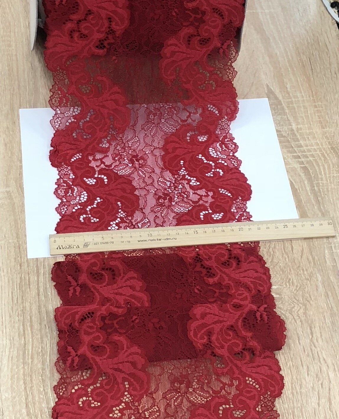 Elastic lace DE-904 dark.red