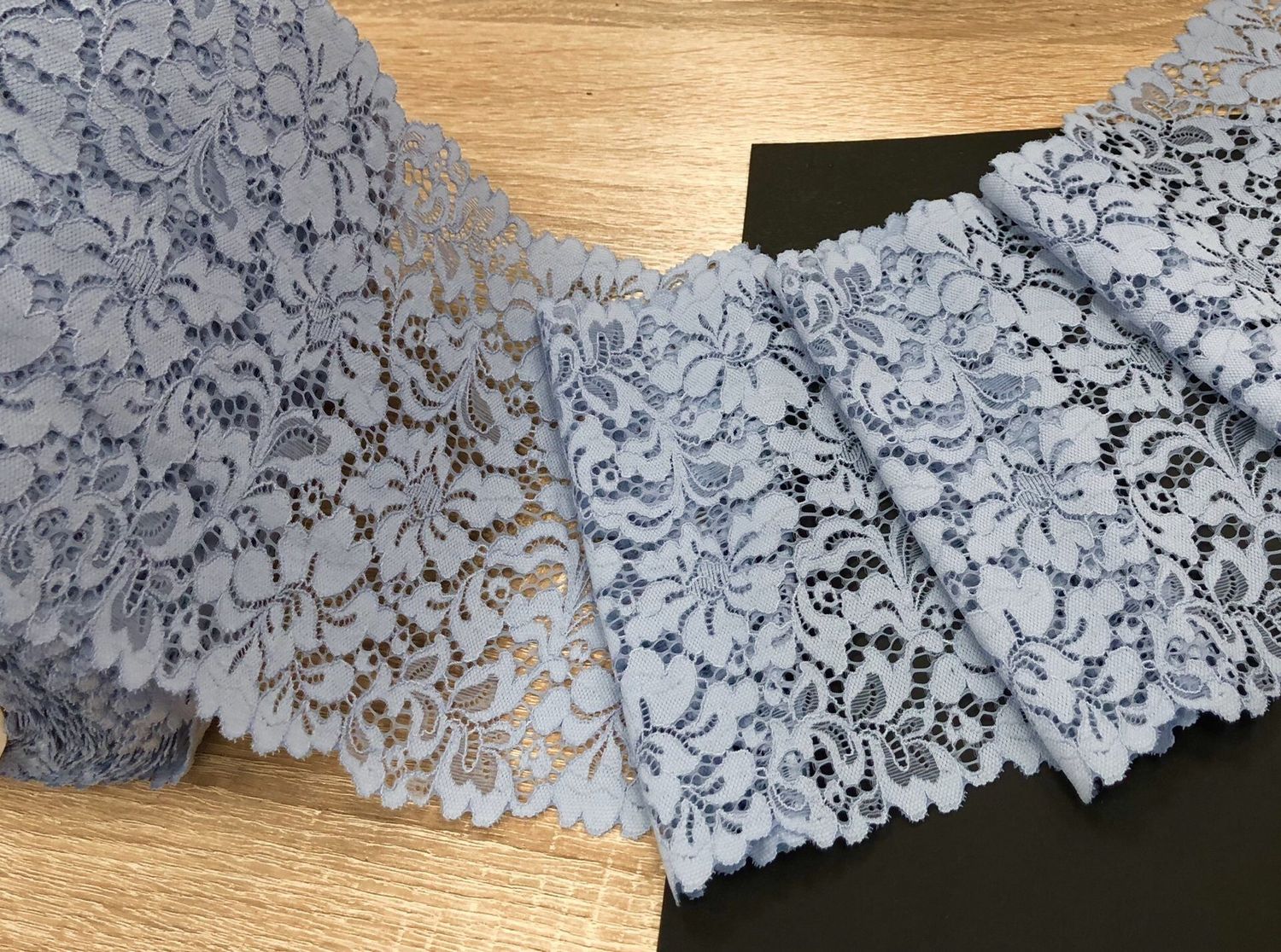 Elastic lace Sun-384 grey-blue