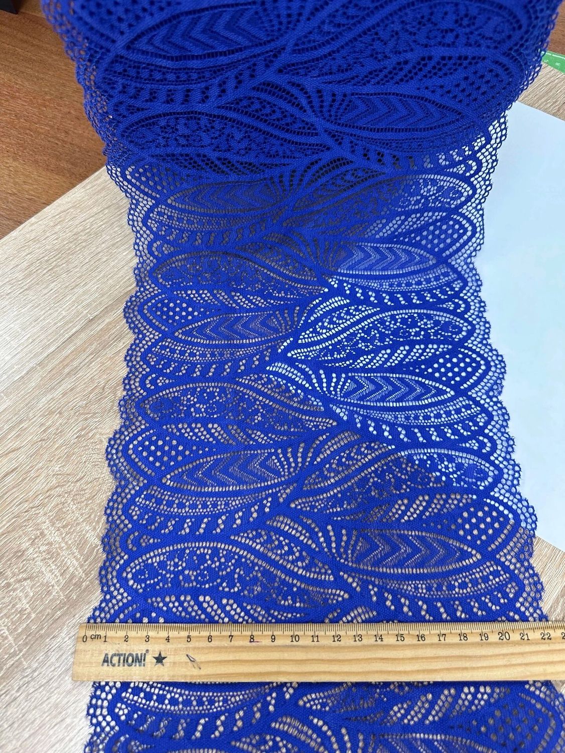 Elastic lace FD-63255 royal blue