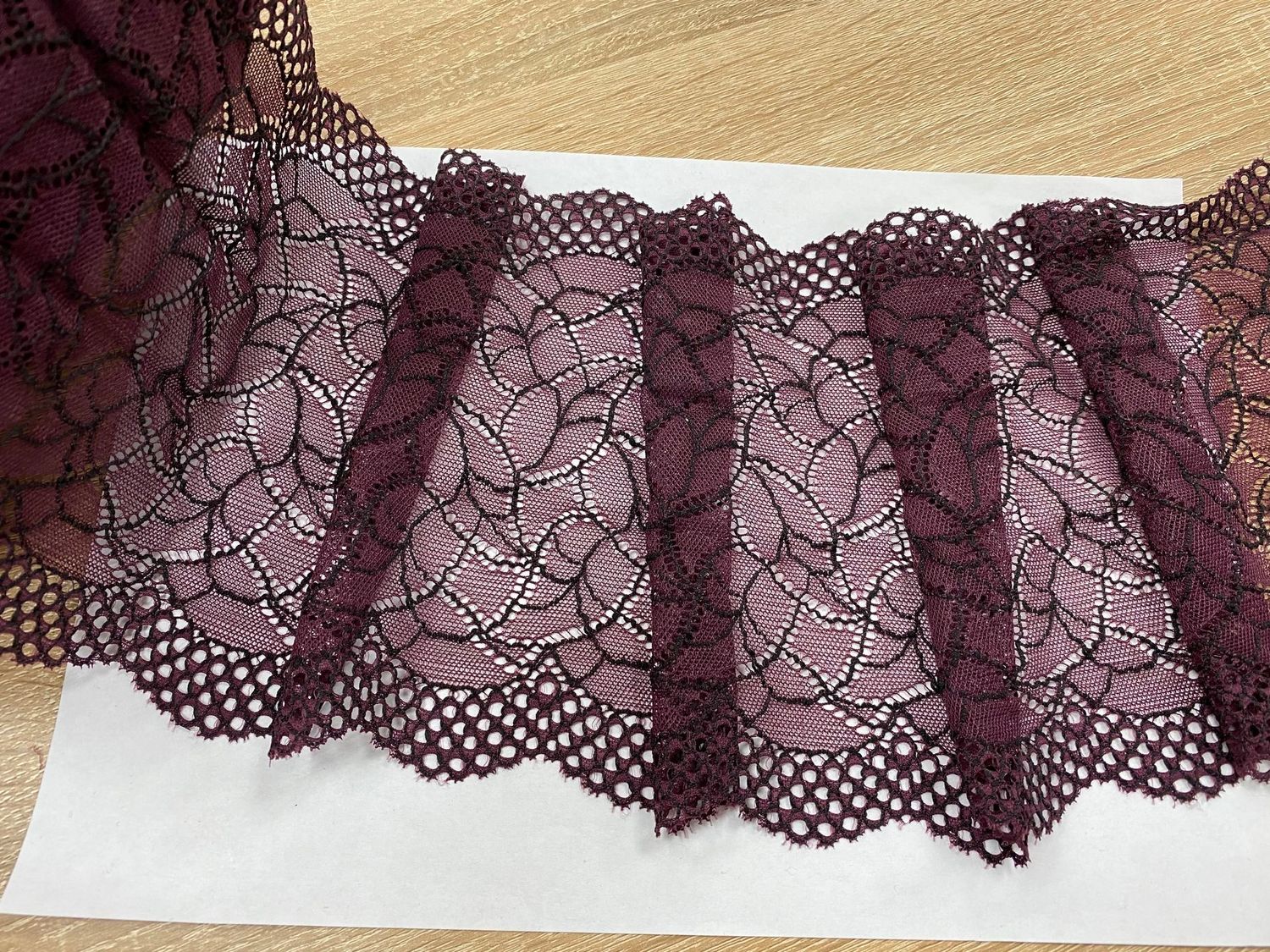 Elastic lace AG-1236 burgundy/black
