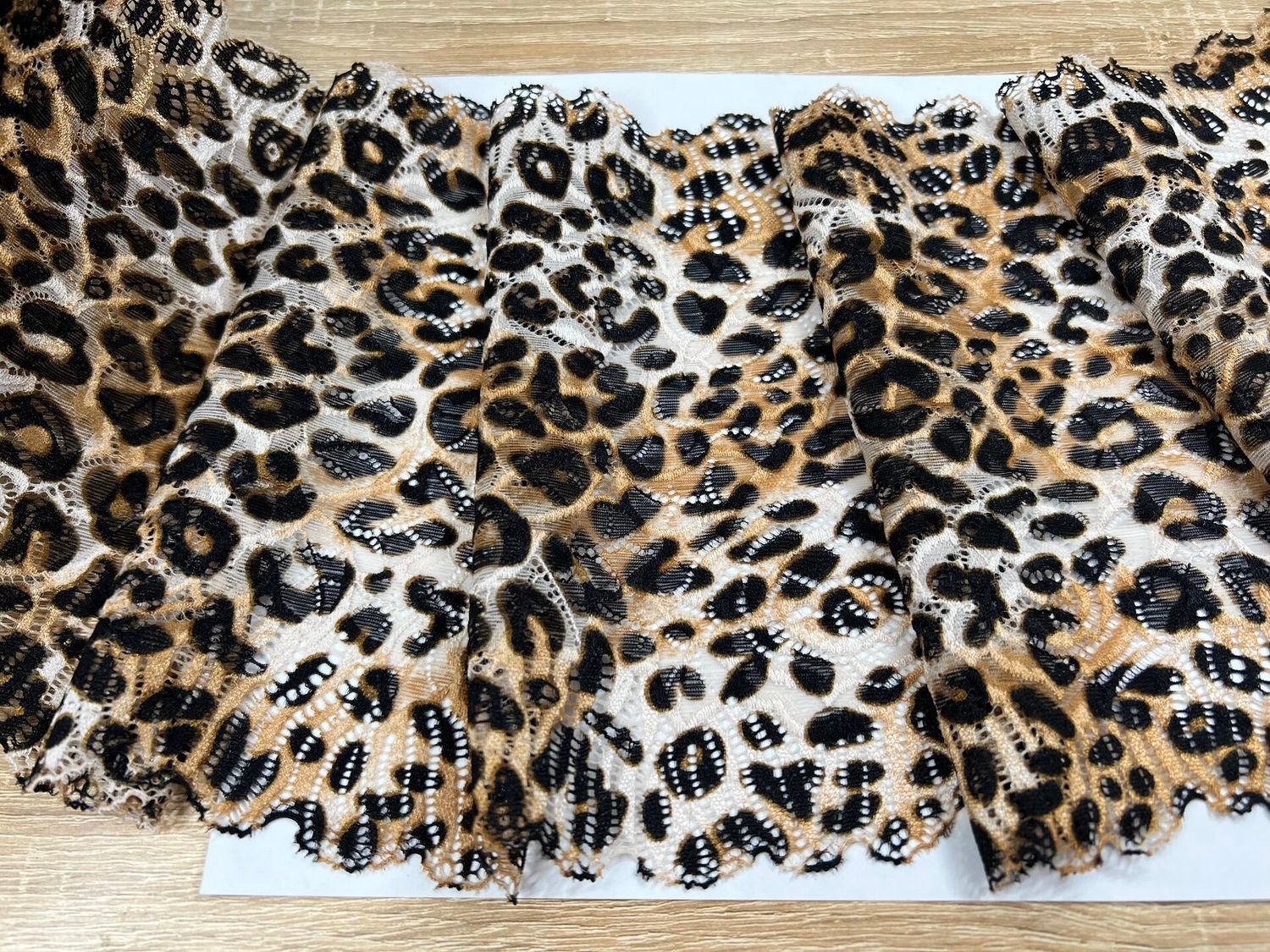 Elastic lace FD-7522 leopard 18cm