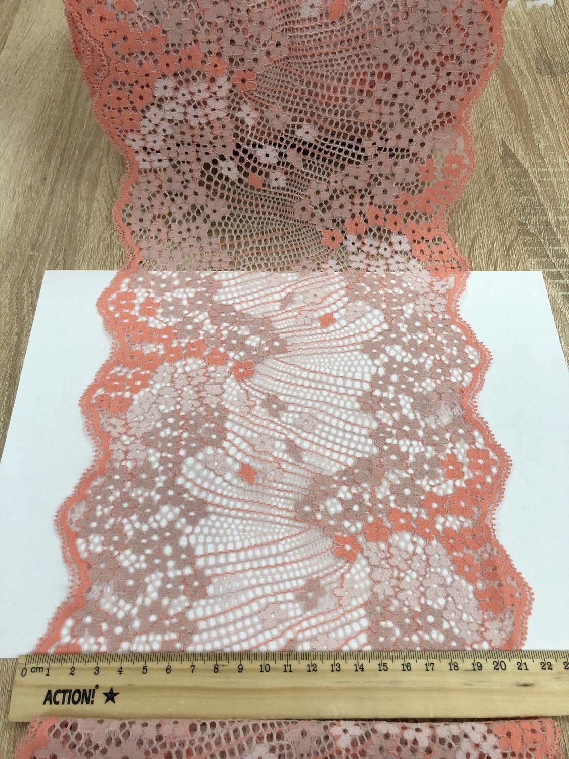 Elastic lace IC-961 dusty pink/light.coral