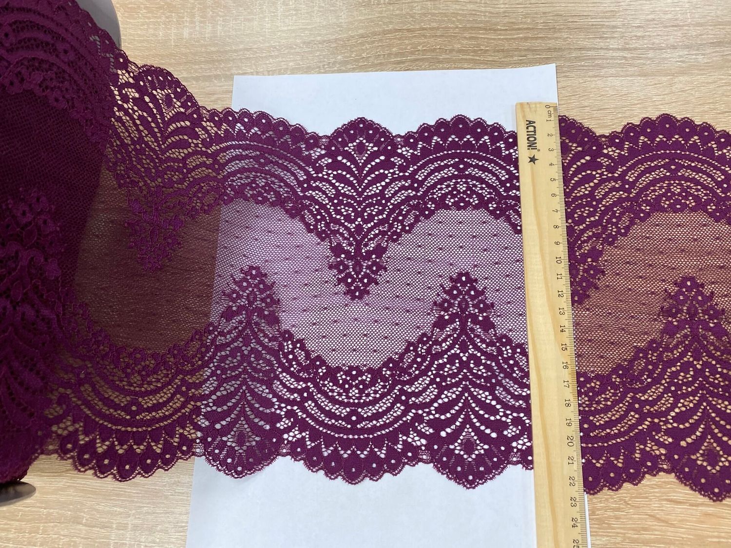 Elastic lace JET-102 lingonberry