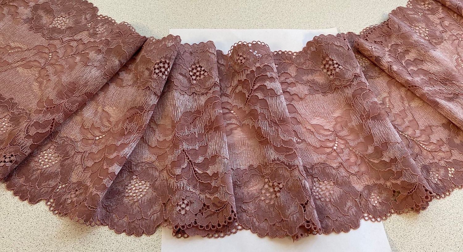 Elastic lace JN-1103 old rose