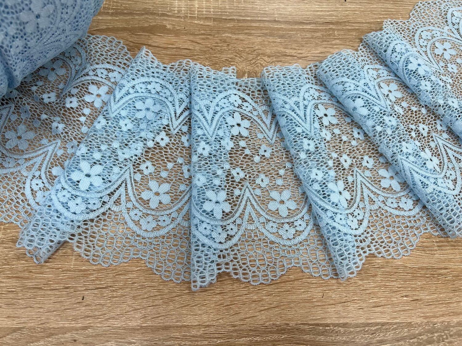 Elastic lace MO-D011 sky blue