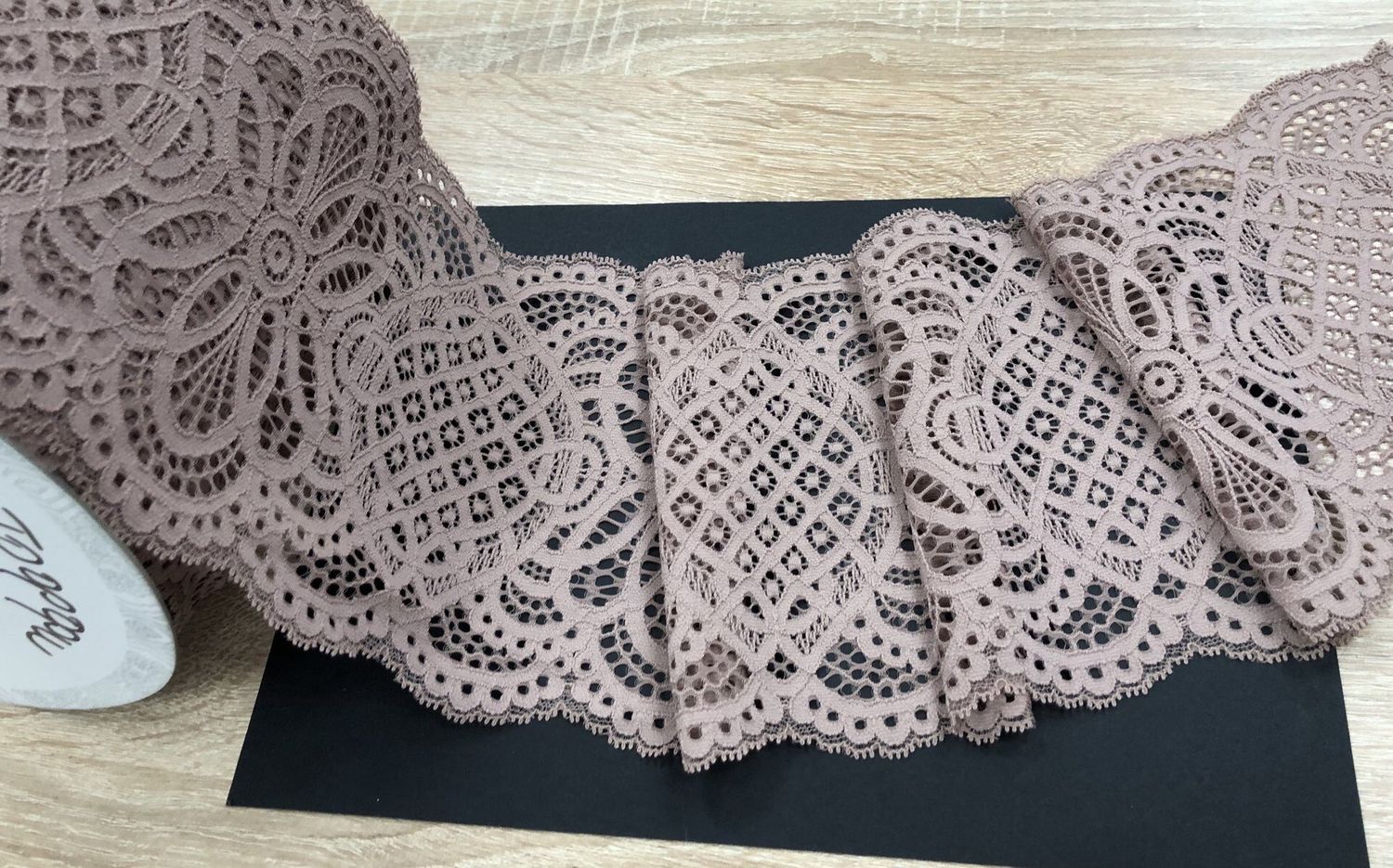 Elastic lace NG-1005-16.5 cocoa D