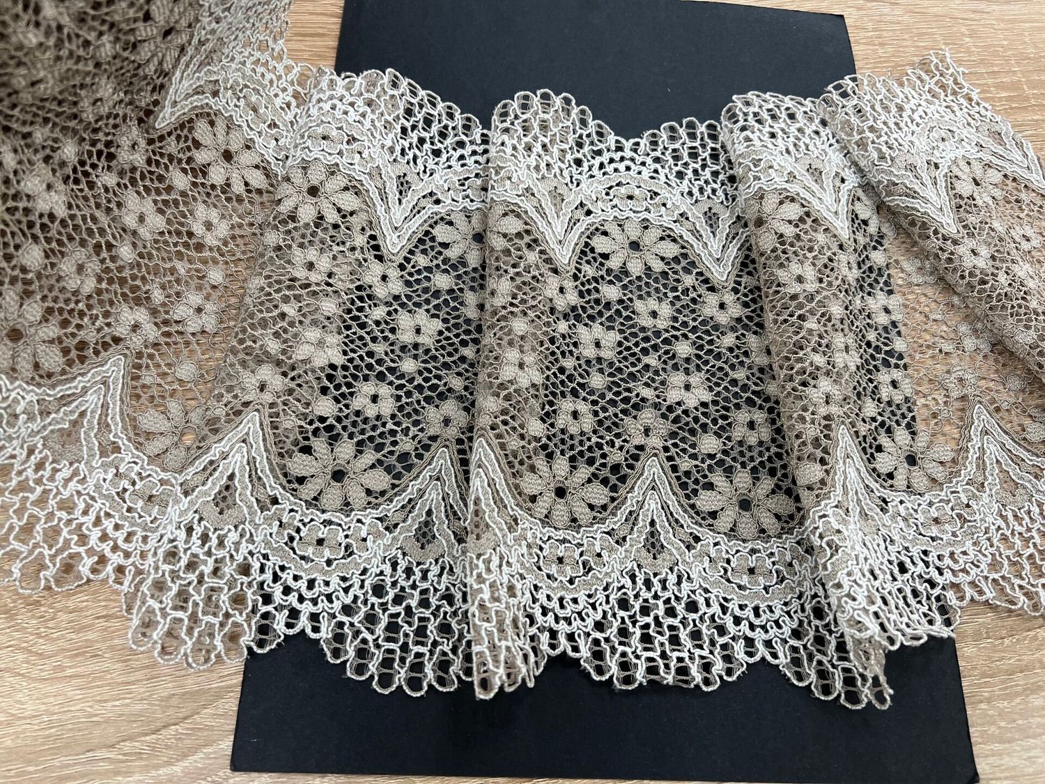 Elastic lace MO-D012 ecru/dark.beige (dense) DN