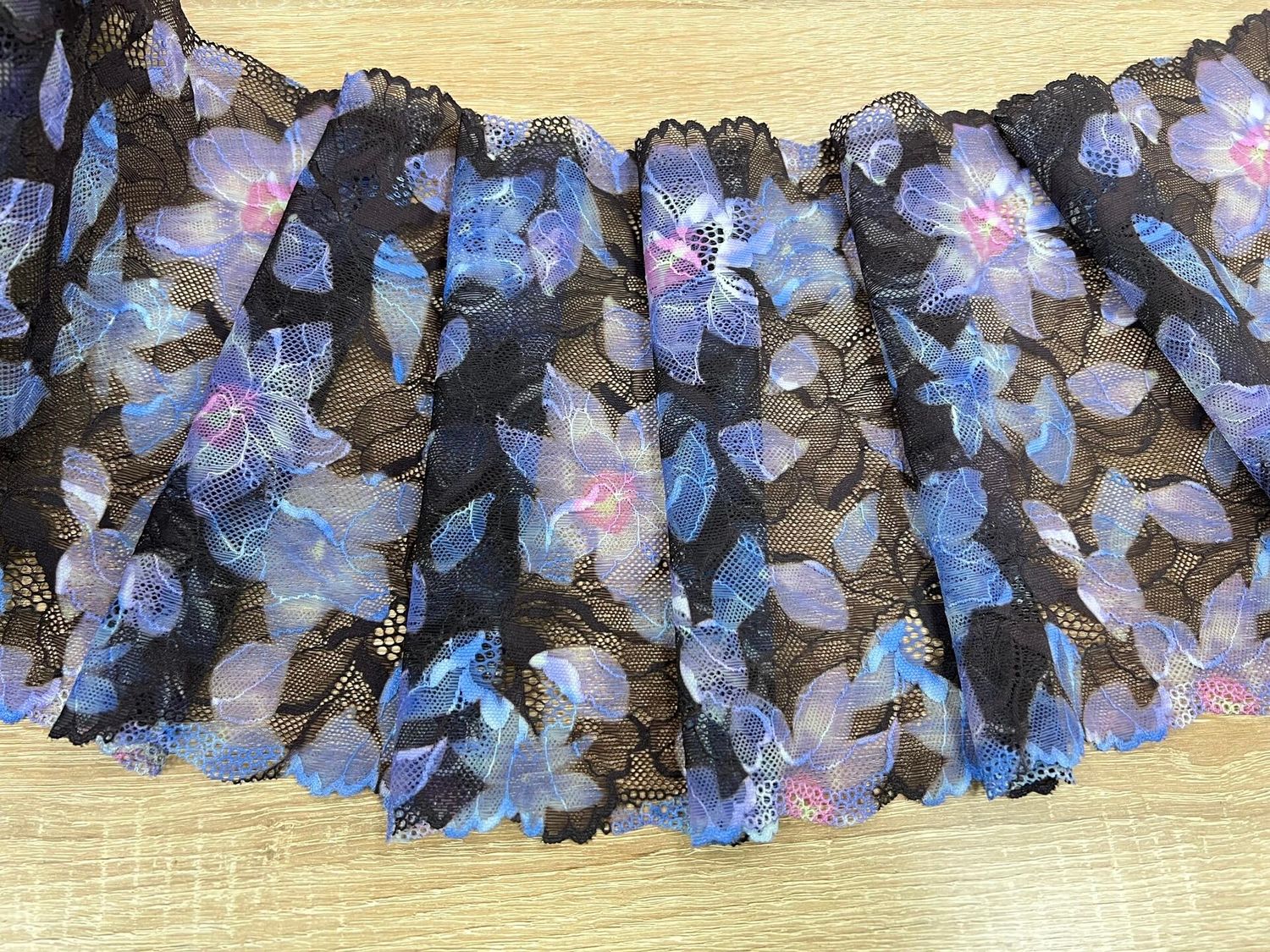 Elastic lace NV-5016 dark.brown/multicolor