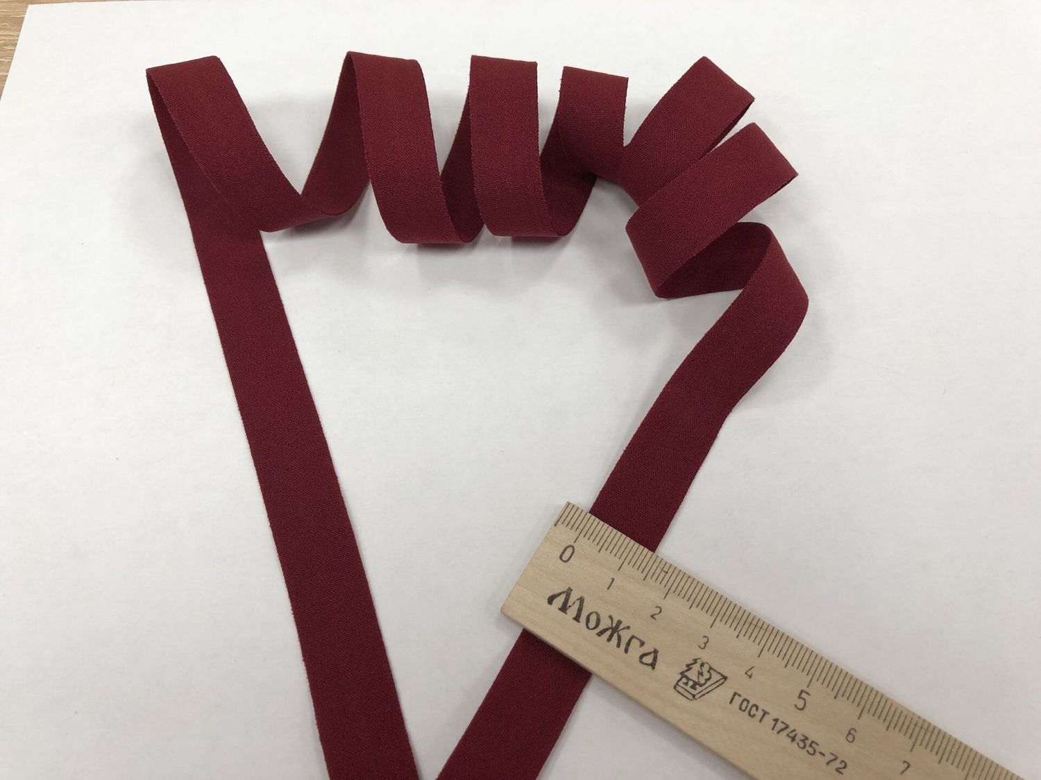 Elastic tape 15 W 626 bordeaux (50m)