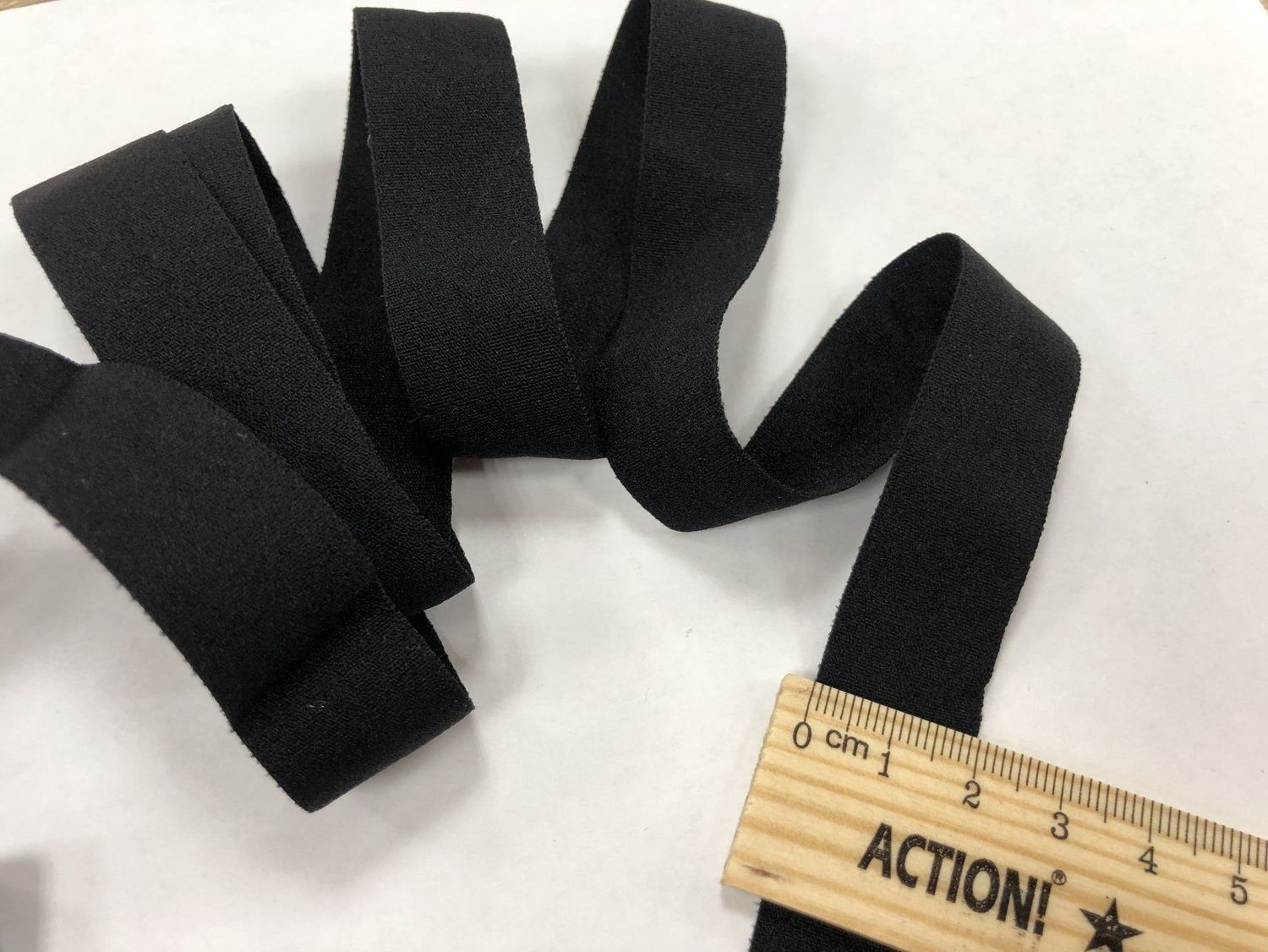 Elastic tape 20 W 626 black (50m)