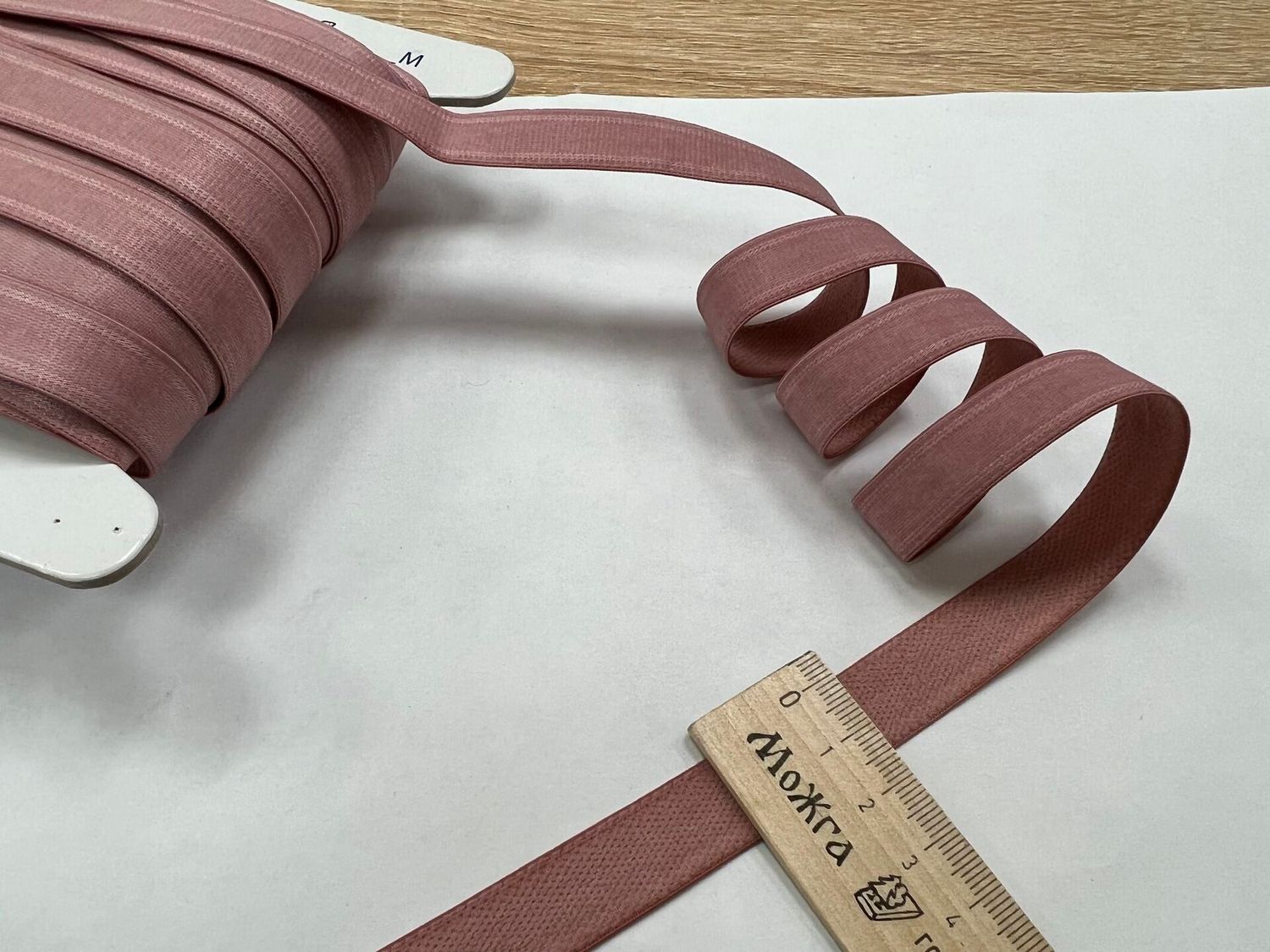 Lingerie strap elastic 15 D 5084 crystal rose (50m)